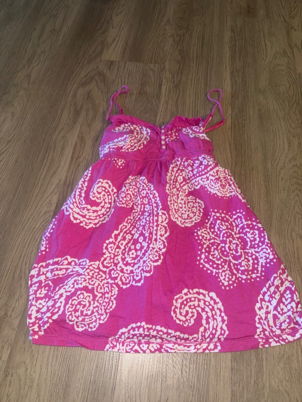 Y2K Pink Paisley Babydoll‎ Tank Coquette Boho Beachy Fairycore Top Aero